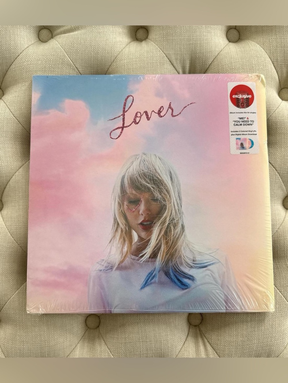 Taylor Swift Pastel Pink & Blue 'Lover' Album Cover Vinyl